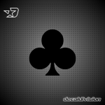 Playing Card Clubs Sticker